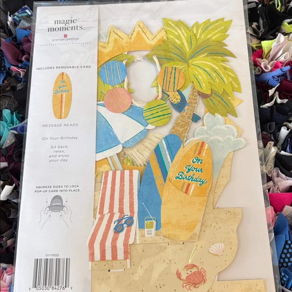 🆕American Greetings Magic Moments Summery Pop Up Birthday Card